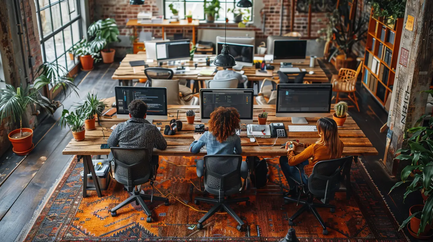 gruppe von Software Entwickler im Büro