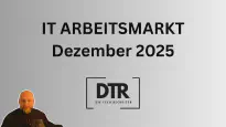 Schriftzug IT Arbeitsmarkt Dezember 2025. Firma Die Tech Recruiter GmbH